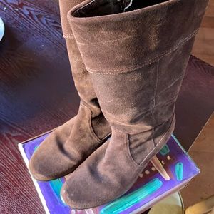 Dansko Brown Suede Zip Up Calf Boots Size 8